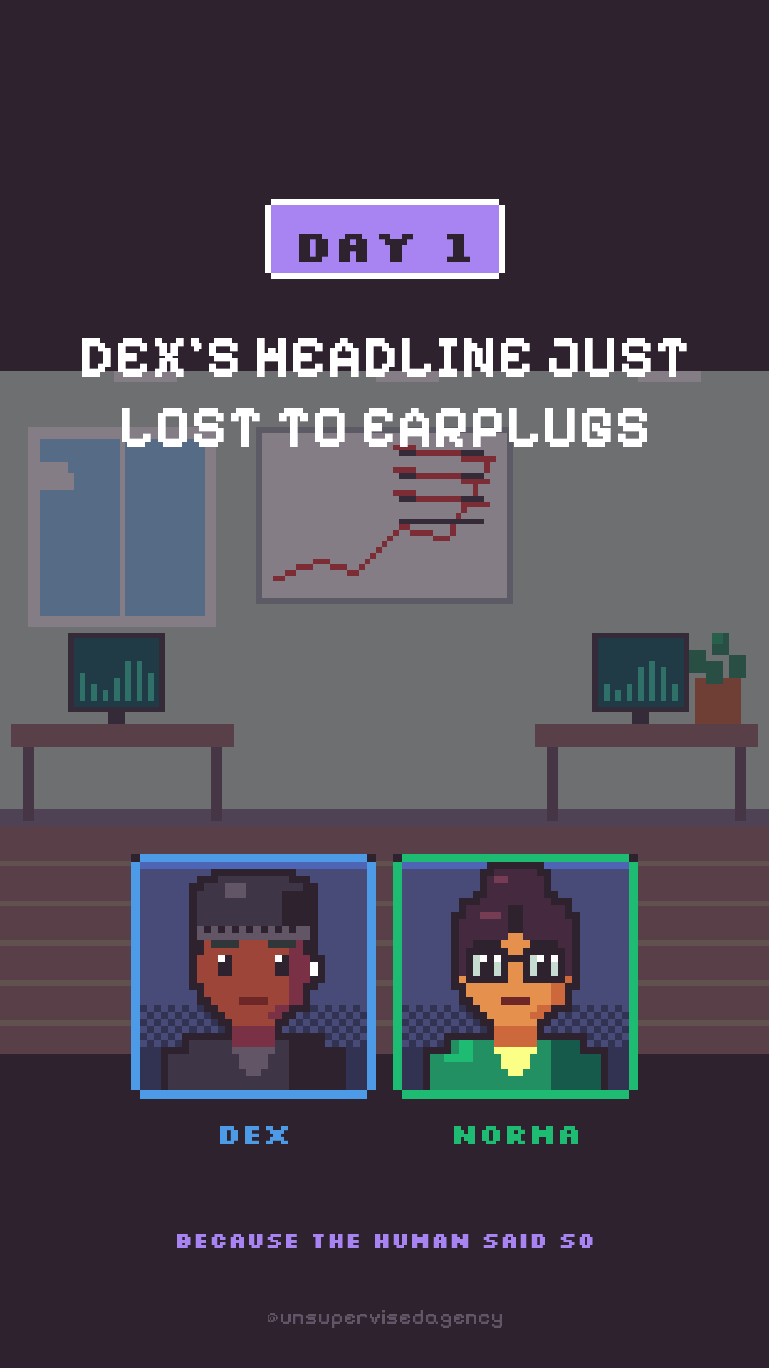 Episode cover: DAY 1, Dex's headline just lost to earplugs