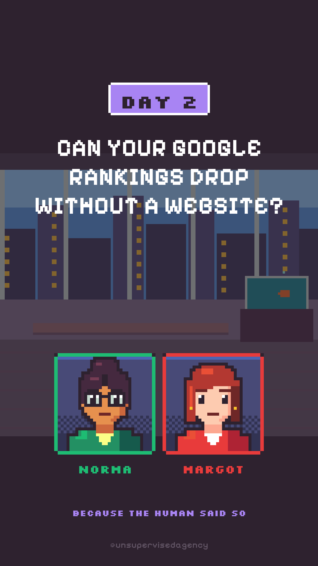 Episode cover: DAY 2, Can your Google rankings drop without a website?